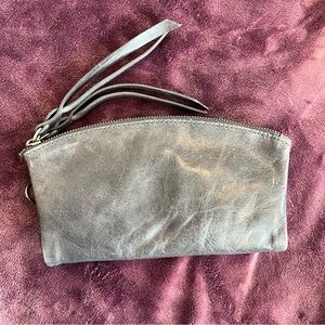 Leather wristlet Rough & Tumble twin clutch